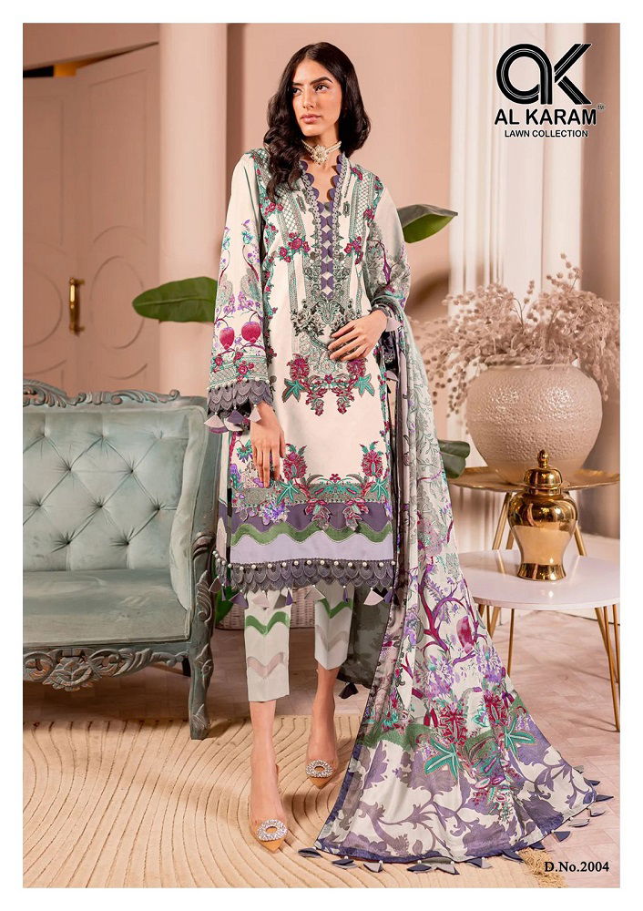Adans Liba Vol 2 By Al Karam Karachi Cotton Dress Material Wholesale Price In Suart

